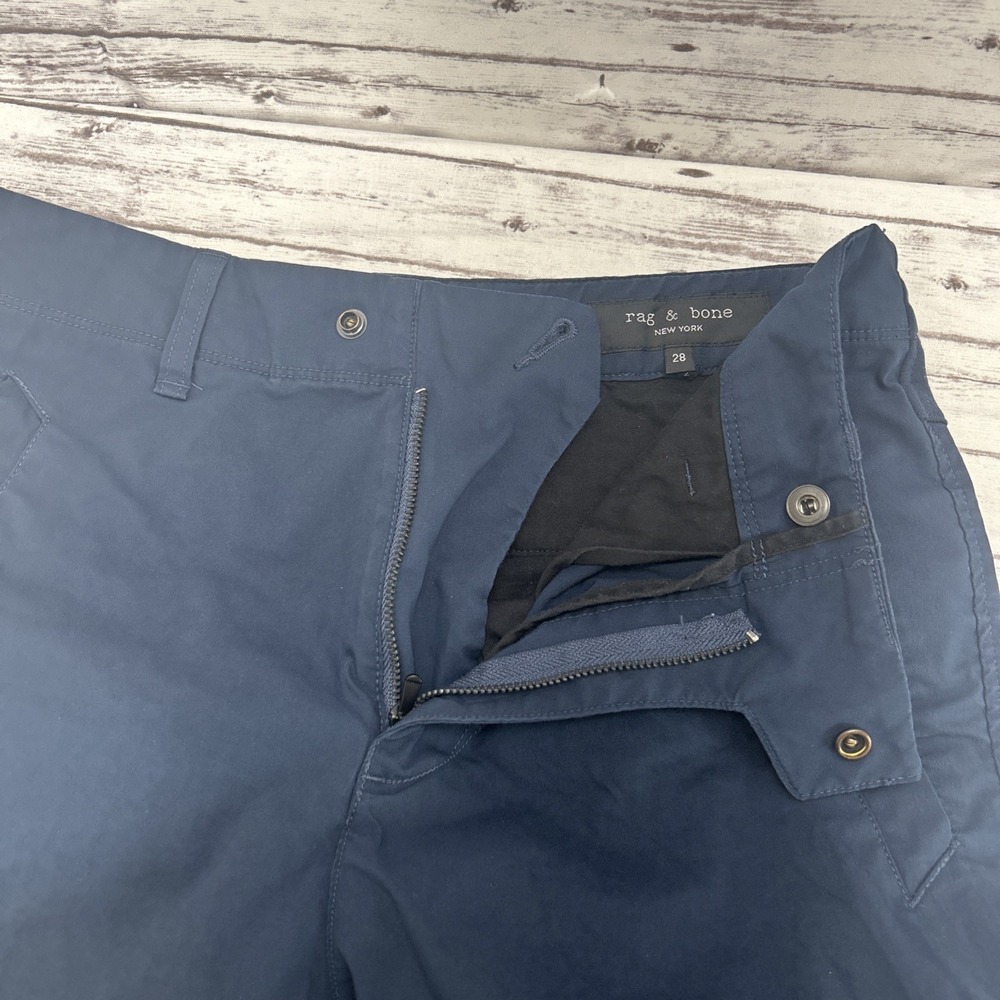 Rag & Bone Chino Pants Mens 28x30 Dark Navy Blue Twill Fit 2 Slim - Picture 2 of 11